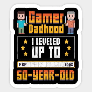 Gamer 50th Birthday Sticker